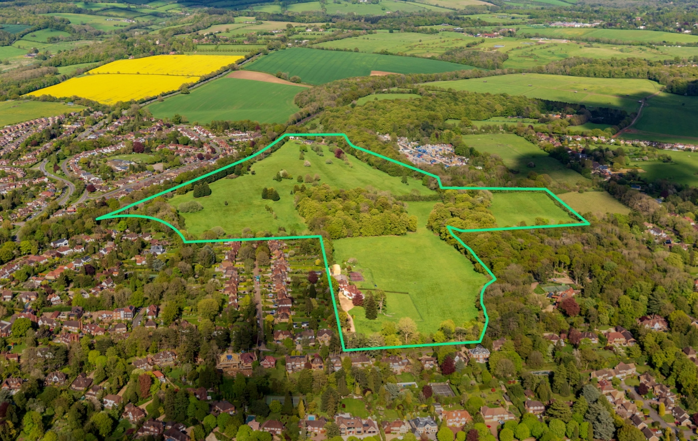 Aerial view of the Little Chalfont site.