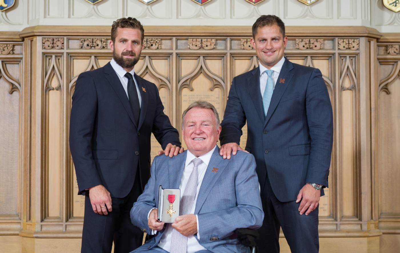 In July, Andy Hill was joined by family at Windsor to receive his OBE.