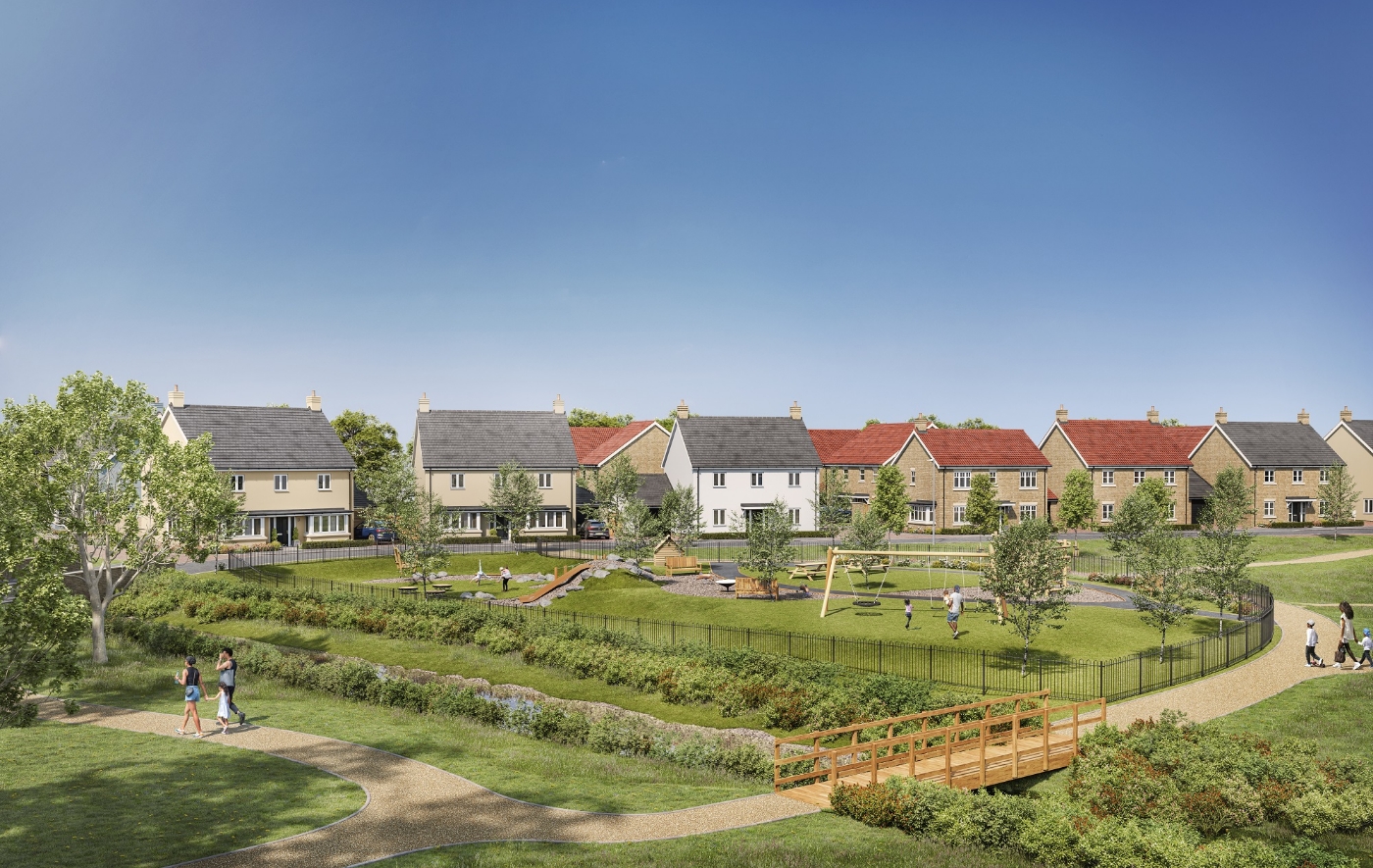 CGI of Farehurst Park, Fulbourn, Cambridgeshire.